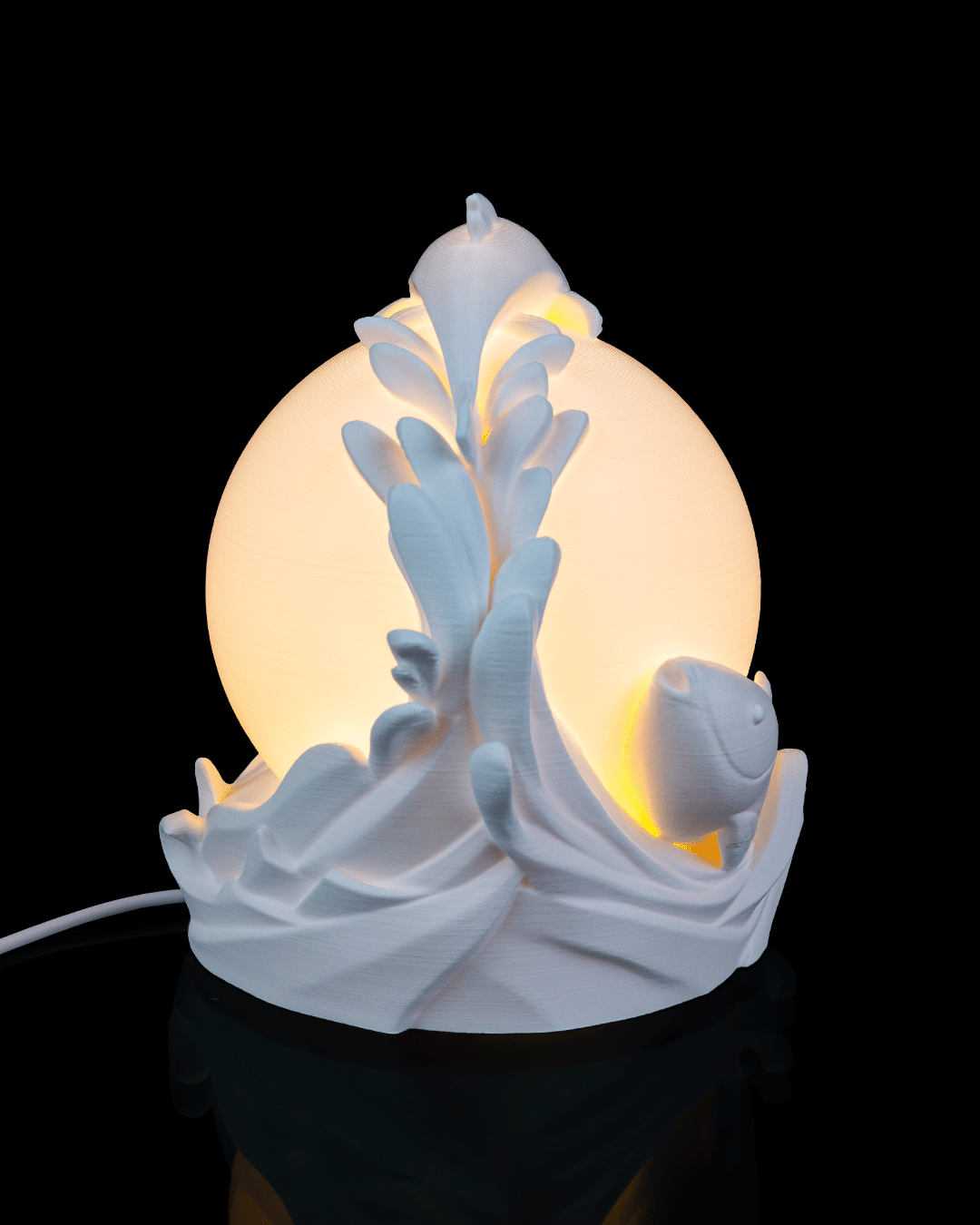 Twin Fish Sphere - Table Lamp - 5